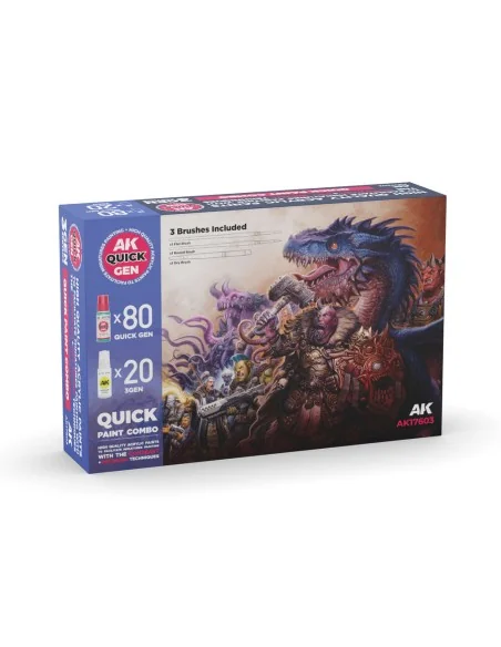 QUICK PAINT COMBO - 100 COLORS (80 QUICK GEN + 20 3GEN + 3 FREE BRU...