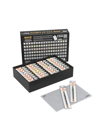 WARGAME PAINT IT ALL BOX 72 COLORS 3GEN - AK Interactive AK11783