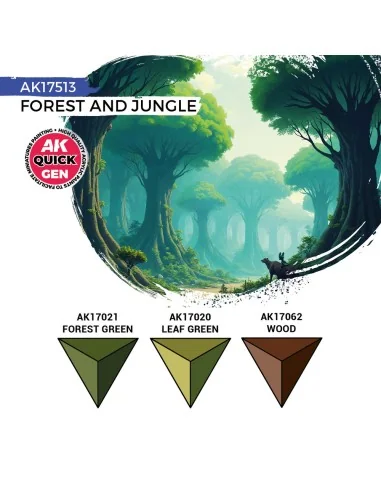 FOREST & JUNGLE (QUICK GEN SET) - AK Interactive AK17513