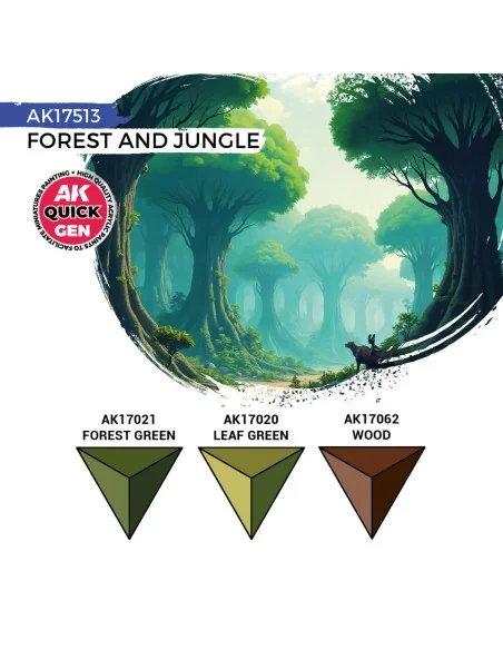 FOREST & JUNGLE (QUICK GEN SET) - AK Interactive AK17513