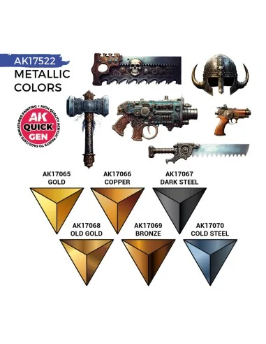 METALLICS (QUICK GEN SET) - AK Interactive AK17522