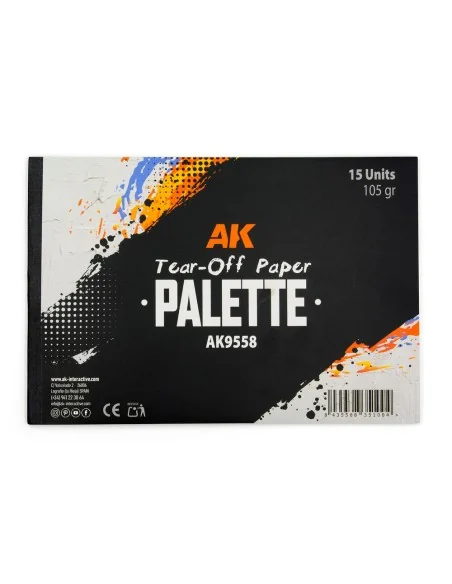 TEAR-OFF PAPER PALETTE 15 SHEETS - AK Interactive AK9558