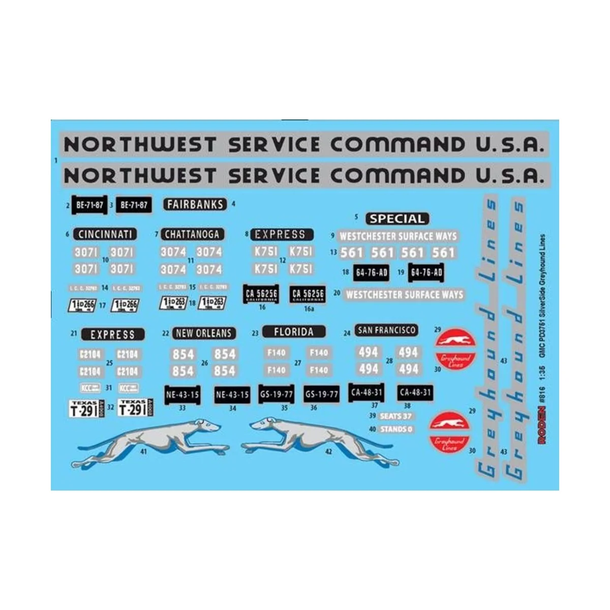 1947 PD-3701 Silverside Bus, 1/35 - Roden 816 1947 PD-3701 Silverside Bus, 1/35 - Roden 816