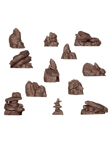 ROCKS & TORS - BASING BITS 12 pieces - AK Interactive AKBIT0003