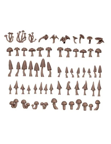 FOREST MUSHROOMS - BASING BITS 63 pieces - AK Interactive AKBIT0005