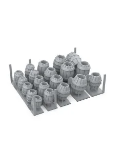 WOOD BARRELS - BASING BITS 32 pieces - AK Interactive AKBIT0011 2