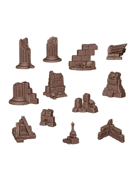 VILLAGE RUINS - BASING BITS 12 pieces - AK Interactive AKBIT0012