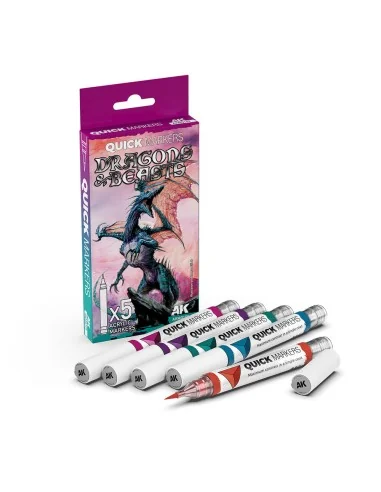 DRAGONS & BEASTS QUCK MARKERS SET - AK Interactive AKMQ109