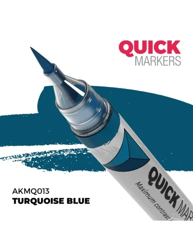 TURQUOISE BLUE - QUICK MARKER - AK Interactive AKMQ013