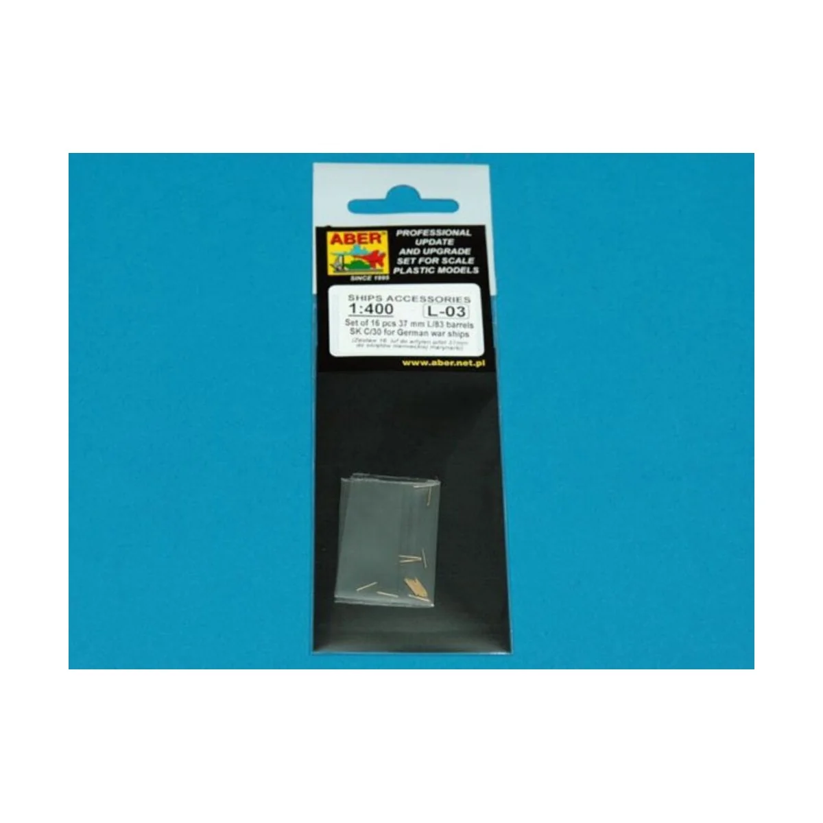 Set of 16 pcs 37mm barrels SK C/30, 1/400 - Aber Models RE-400-L03 Set of 16 pcs 37mm barrels SK C/30, 1/400 - Aber Models RE-400-L03