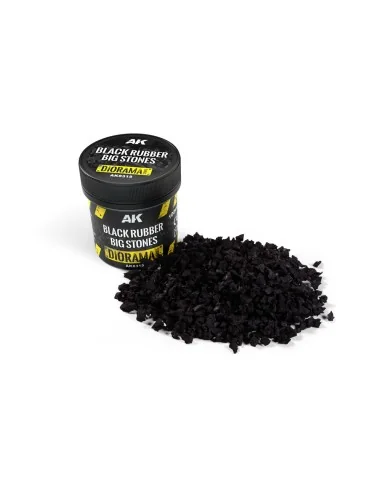 BLACK RUBBER BIG STONES 100ML - AK Interactive AK8315