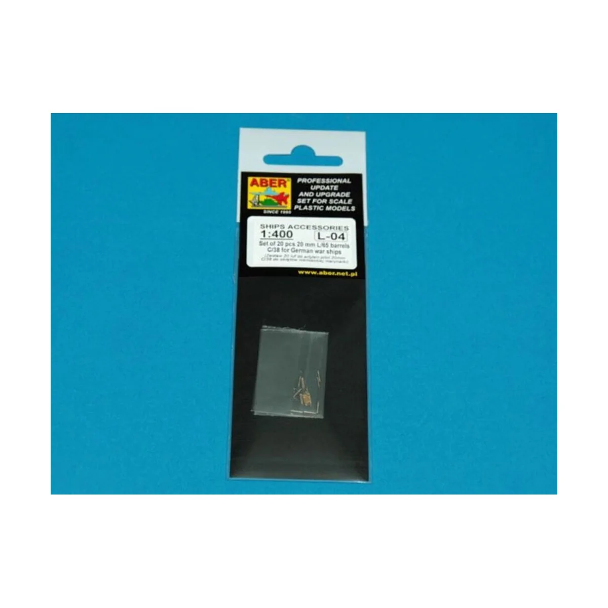 Set of 20 pcs 20mm barrels C/38, 1/400 - Aber Models RE-400-L04