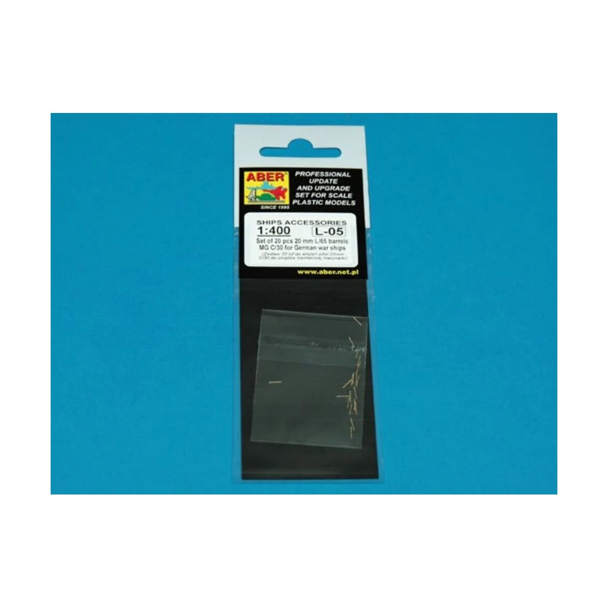 Set of 20 pcs 20mm barrels MG C/30 - Aber Models RE-400-L05
