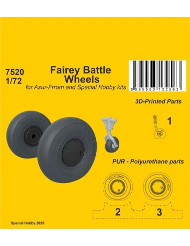 Fairey Battle Wheels for Azur-Frrom and Special Hobby kits, 1/72 - ...