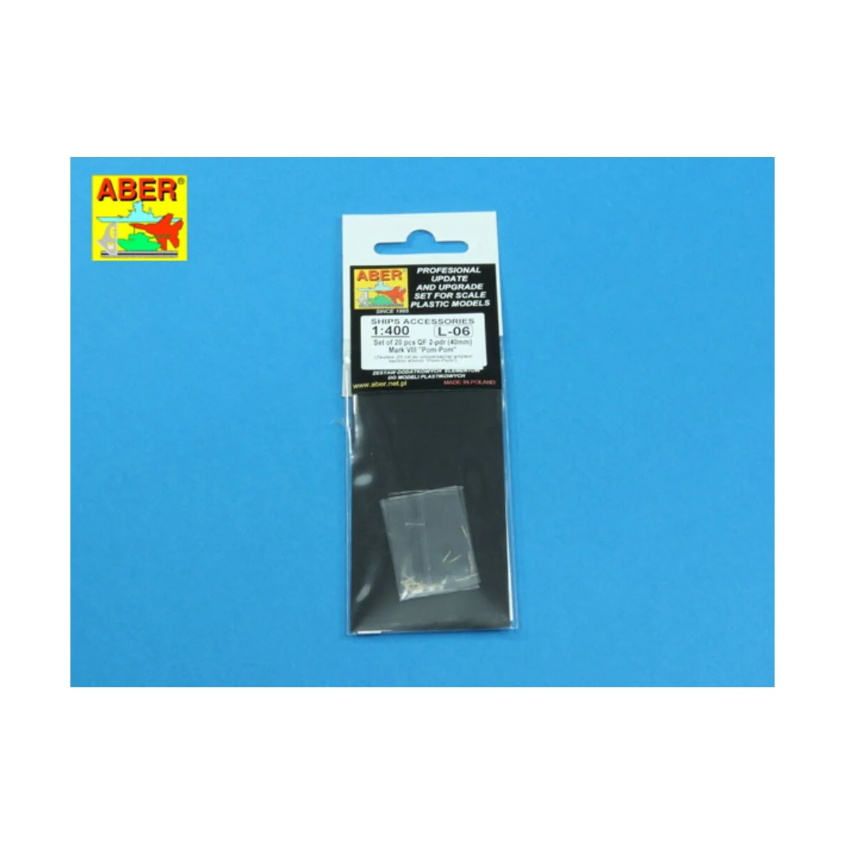 Set of 20 pcs QF 2-pdr (40mm) Mark VIII Pom-Pom, 1/400 - Aber Model... Set of 20 pcs QF 2-pdr (40mm) Mark VIII Pom-Pom, 1/400 - Aber Model...