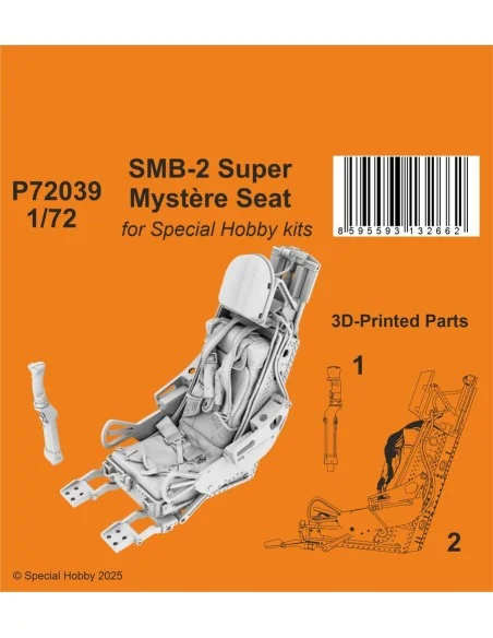 SMB-2 Super Mystère Seat for Special Hobby kits, 1/72 - CMK 129-P72039