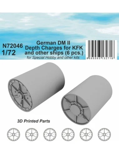German DM II Depth Charges (6 pcs.) for KFK and other ships for Spe...