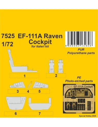 F-111A Cockpit for Italeri, 1/72 - CMK 129-7525