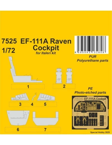 F-111A Cockpit for Italeri, 1/72 - CMK 129-7525
