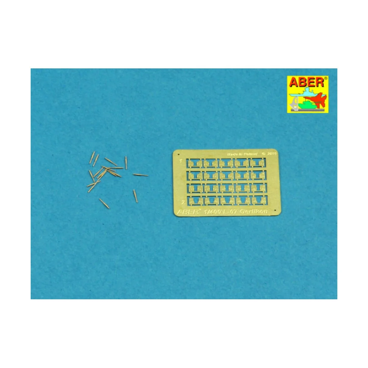 Set of 20 pcs 20mm L/70 Oerlikon barrels, 1/400 - Aber Models RE-40...