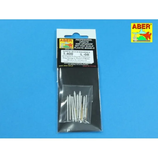 Set of barrels for King George V, Prince of Wales, 1/400 - Aber Mod... Set of barrels for King George V, Prince of Wales, 1/400 - Aber Mod...
