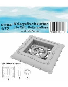 Kriegsfischkutter Life Raft / Rettungsfloss, 1/72 - CMK 129-N72047