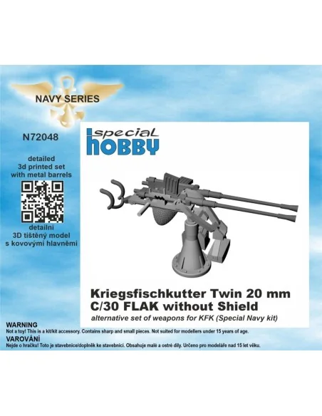 Kriegsfischkutter Twin 20 mm C/30 FLAK without Shield, 1/72 - CMK 1...