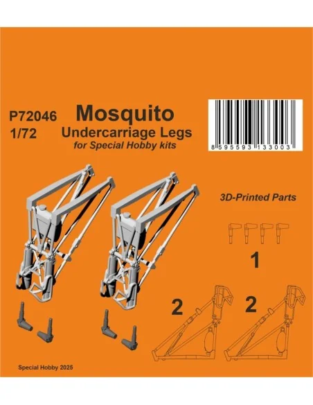 [NO_DESC] Mosquito Undercarriage Legs for Special Hobby, 1/72 - CMK...