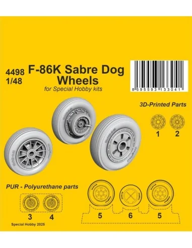 [NO_DESC] F-86K Sabre Dog Wheels, 1/48 - CMK 129-4498