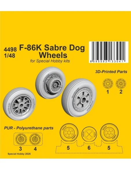 [NO_DESC] F-86K Sabre Dog Wheels, 1/48 - CMK 129-4498