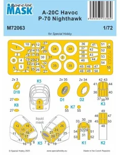 A-20C Havoc / P-70 Nighthawk MASK, 1/72 - Special Hobby 100-M72063