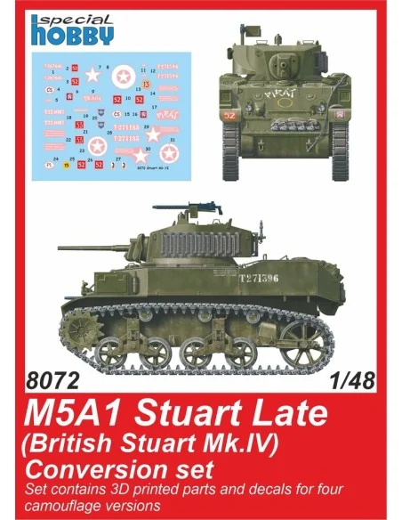 M5A1 Stuart Late (British) Conversion set for Tamiya, 1/48 - CMK 12...