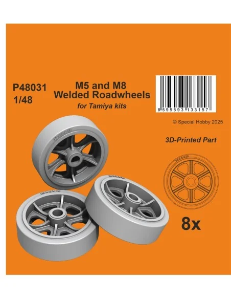 [NO_DESC] M5 and M8 Welded Roadwheels for Tamiya, 1/48 - CMK 129-P4...