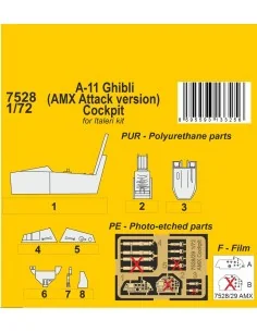 A-11 Ghibli (AMX Attack version) Cockpit, 1/72 - CMK 129-7528