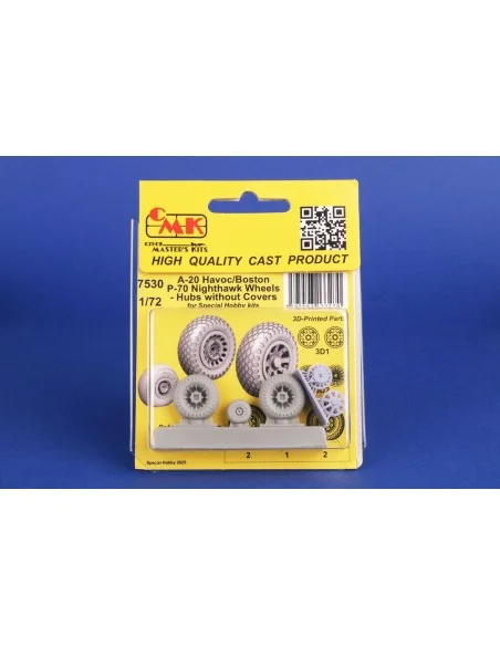 A-20 Havoc/Boston/ P-70 Nighthawk Wheels/ Hubs without Covers for S...