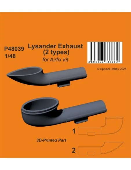 [NO_DESC] Lysander Exhaust (2 types) for Airfix, 1/48 - CMK 129-P48039