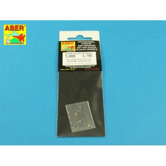 Set of 20 pcs (12,7mm) Vickers Mk.III - Aber Models RE-400-L10