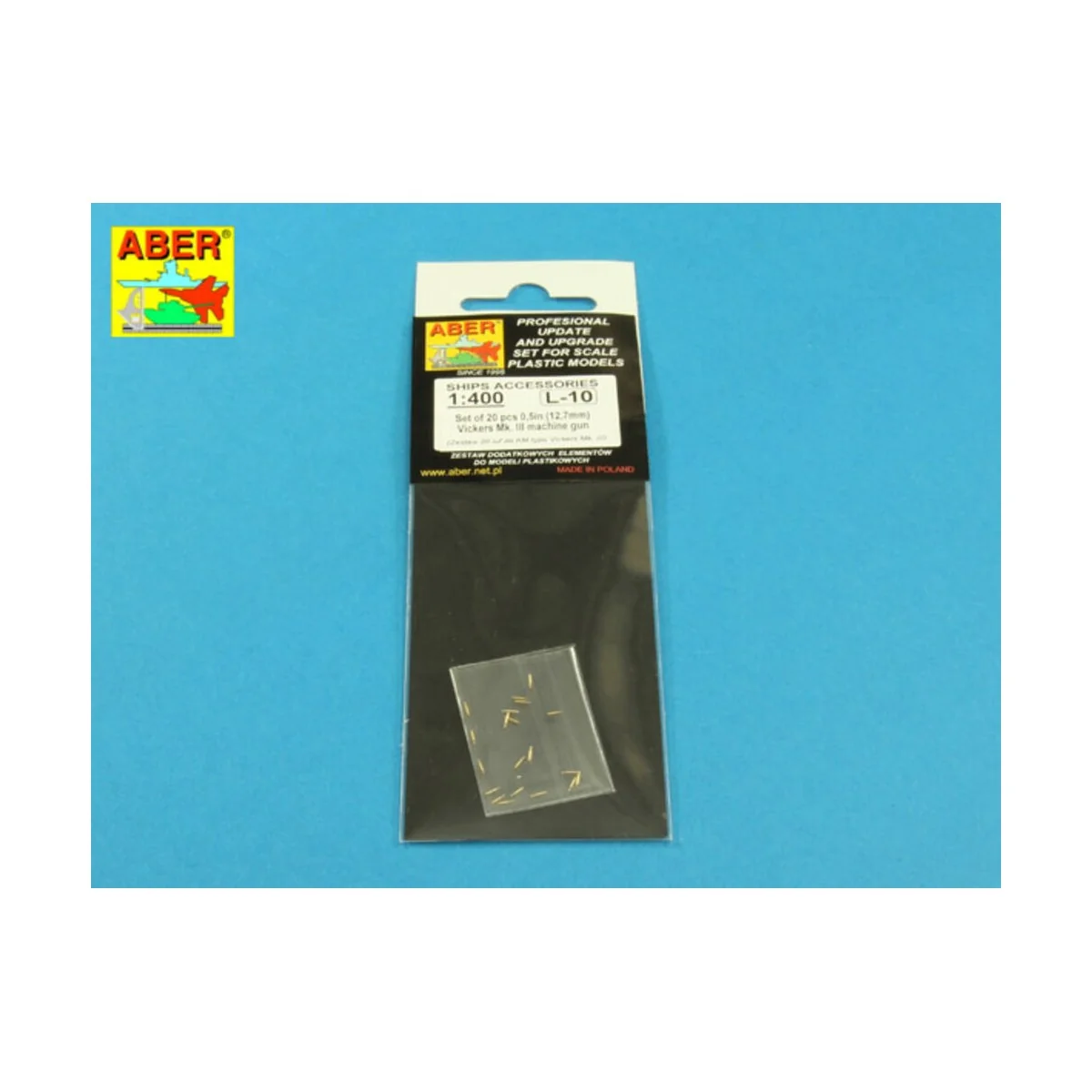 Set of 20 pcs (12, 7mm) Vickers Mk.III, 1/400 - Aber Models RE-400-L10 Set of 20 pcs (12, 7mm) Vickers Mk.III, 1/400 - Aber Models RE-400-L10