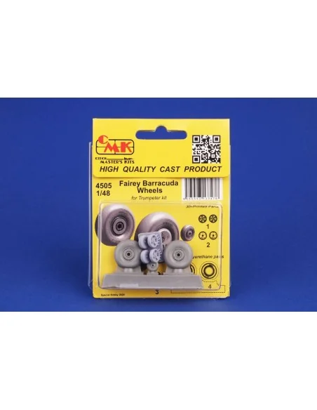 Fairey Barracuda Wheels for Trumpeter, 1/48 - CMK 129-4505