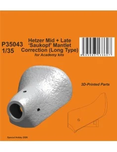 Hetzer Mid + Late 'Saukopf' Mantlet Correction (Long Type) for Acad...