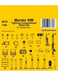 Marder IIIM Fighting Compartment Detail Set for Tamiya, 1/48 - CMK ...