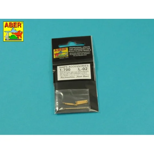 Set of 8 pcs 380 mm short barrels for ships Richelieu, Jean Bart, 1...