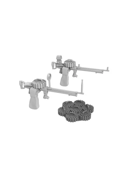 Lewis machine gun (two - with ring/bead and reflector gun sights) f...