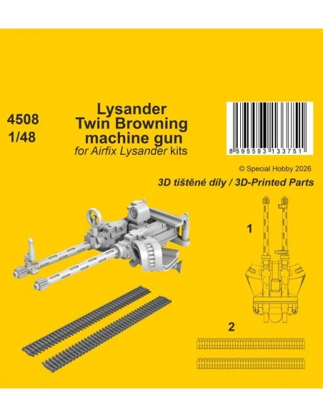 Lysander Twin Browning machine gun for Airfix, 1/48 - CMK 129-4508