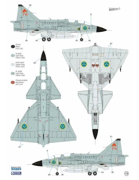 [NO_DESC] SAAB SK-37E Stör-Viggen 'Electronic Warfare Agressor', 1/...