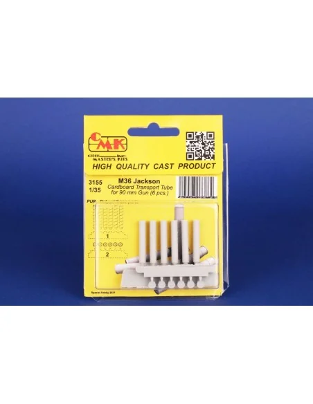 M36 Jackson Cardboard Transport Tube for 90 mm Gun (6 pcs.), 1/35 -...