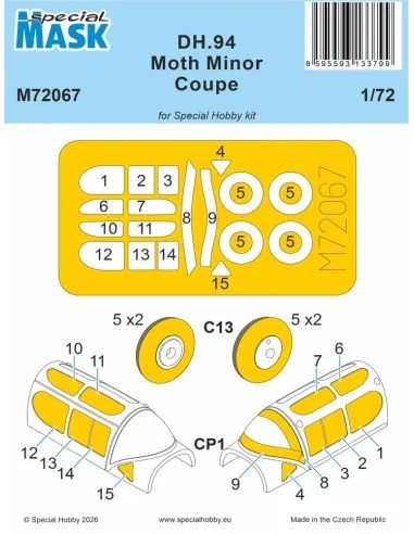 DH.94 Moth Minor Coupé MASK, 1/72 - Special Hobby 100-M72067