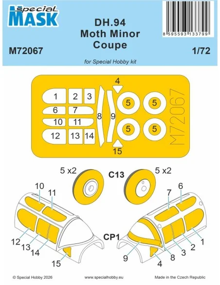 DH.94 Moth Minor Coupé MASK, 1/72 - Special Hobby 100-M72067