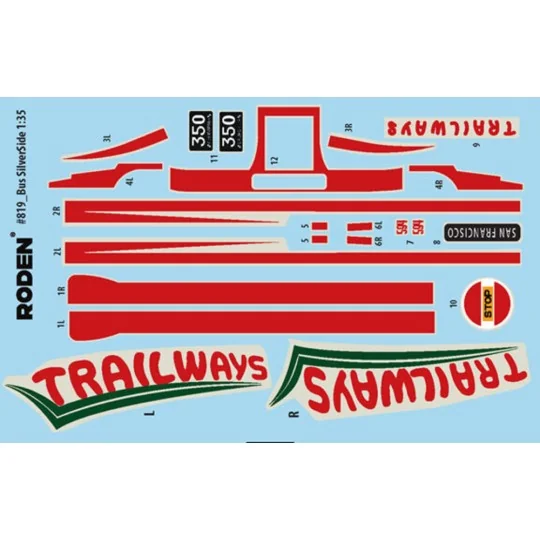 GMC PD-3751 "Silverside Trailwagon" Trailways Company - Roden 819