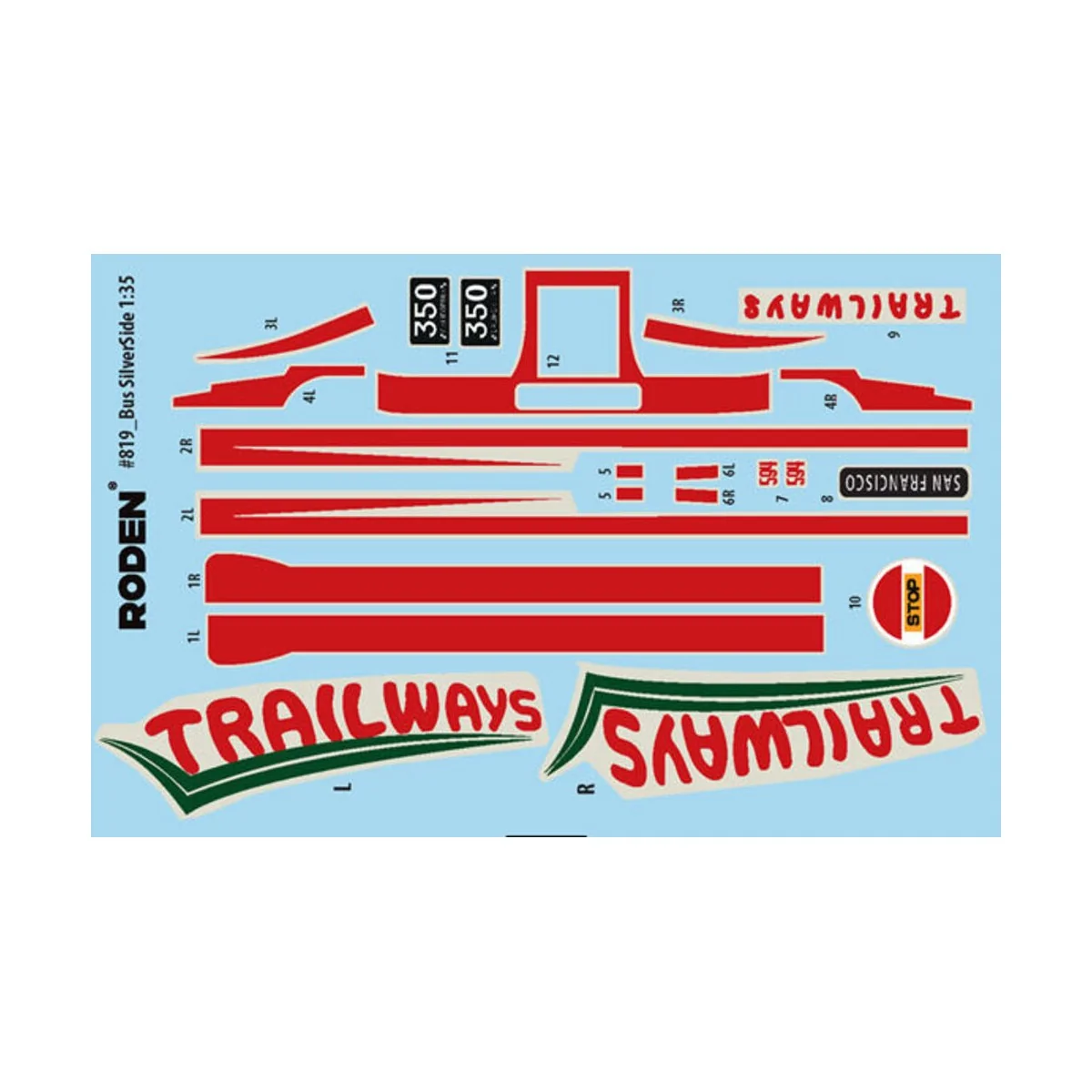 GMC PD-3751 "Silverside Trailwagon" Trailways Company, 1/35 - Roden...